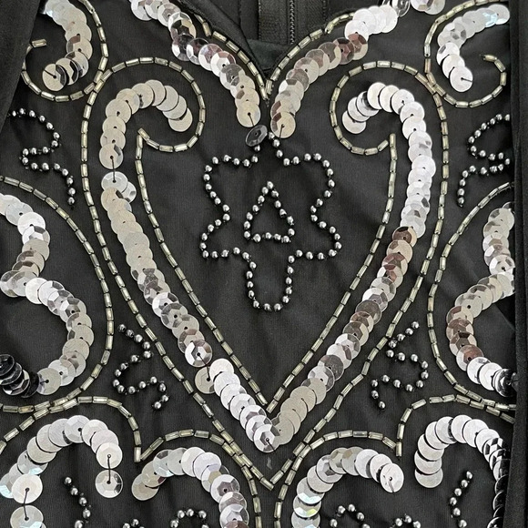 Crown Vintage Rothschild Draped. Structure Dress Beaded whimsygoth steampunk - Picture 5 of 11